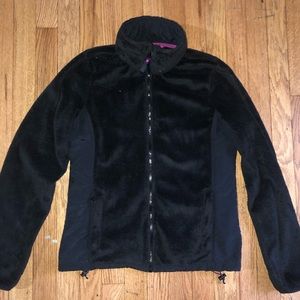 Black fuzzy jacket coat Aeropostale size medium fall winter